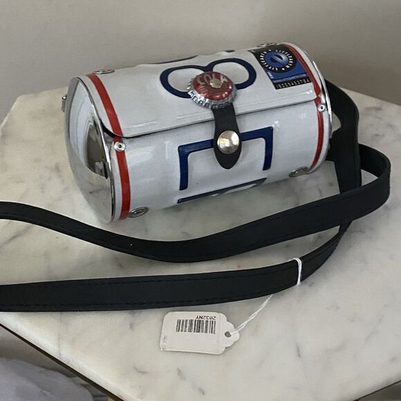 Little Earth New York License Plate Purse Black Strap Clutch Handle Recycled NWT - Picture 5 of 10